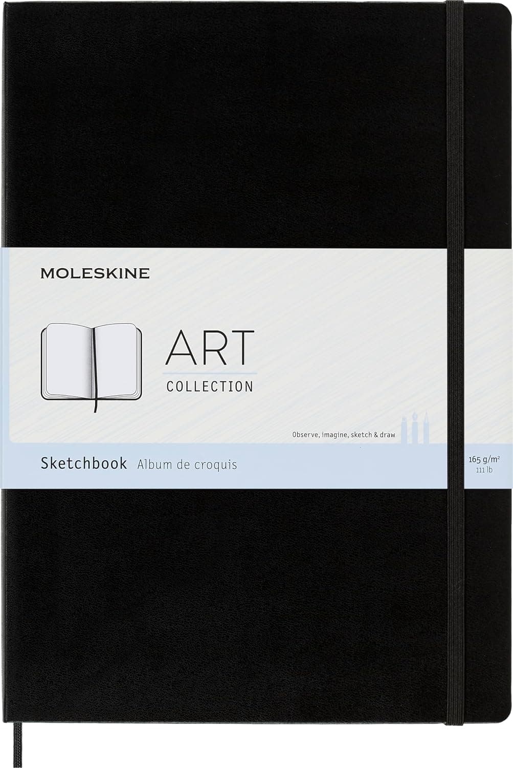 Moleskine Art Sketchbook, Hard Cover, A4 (8.25" x 11.75") Plain/Blank, Black, 96 Pages - image 1 of 1