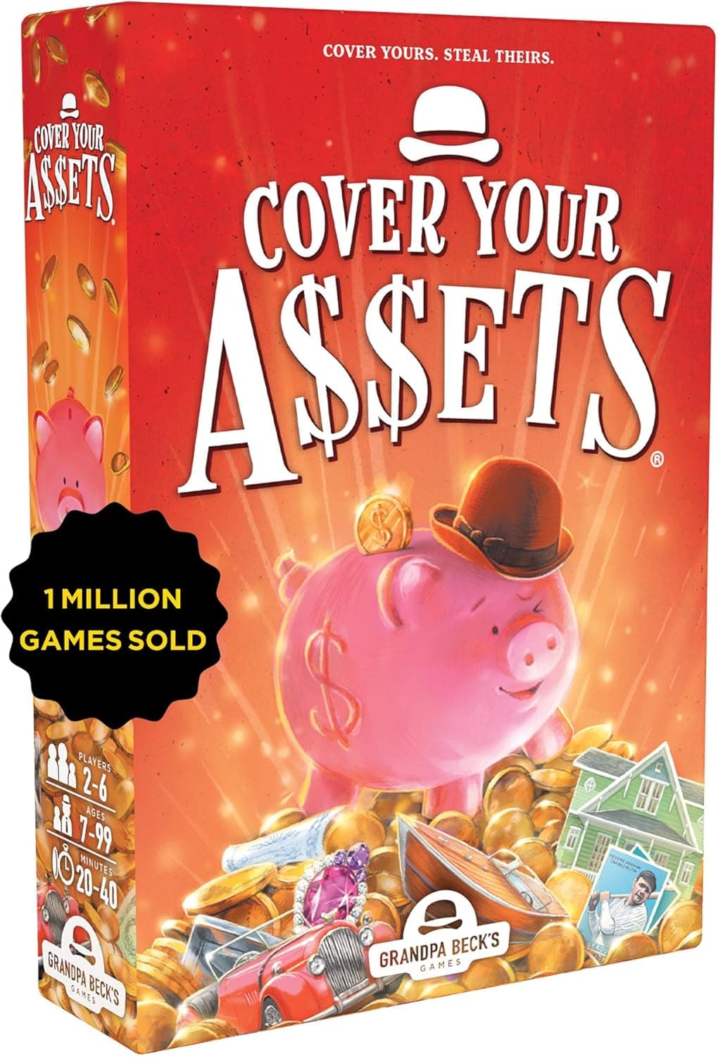 Grandpa Beck's Games Cover Your Assets Card Game | from The Creators of Skull King | Easy to Learn and Outrageously Fun for Kids, Teens, & Adults | 2-6 Players Ages 7+ - image 1 of 1