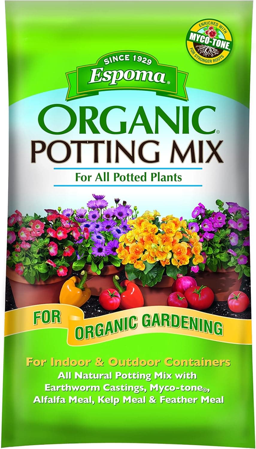 Espoma Organic Potting Soil Mix - All Natural Potting Mix for All Indoor & Outdoor Containers Including Herbs & Vegetables. for Organic Gardening, 16 qt. Bag. Pack of 1 - image 1 of 1