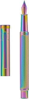 Asvine Hongdian Forest Fountain Pen Extra Fine Nib Rainbow Color with Converter and Metal Pen Box Set - image 1 of 1