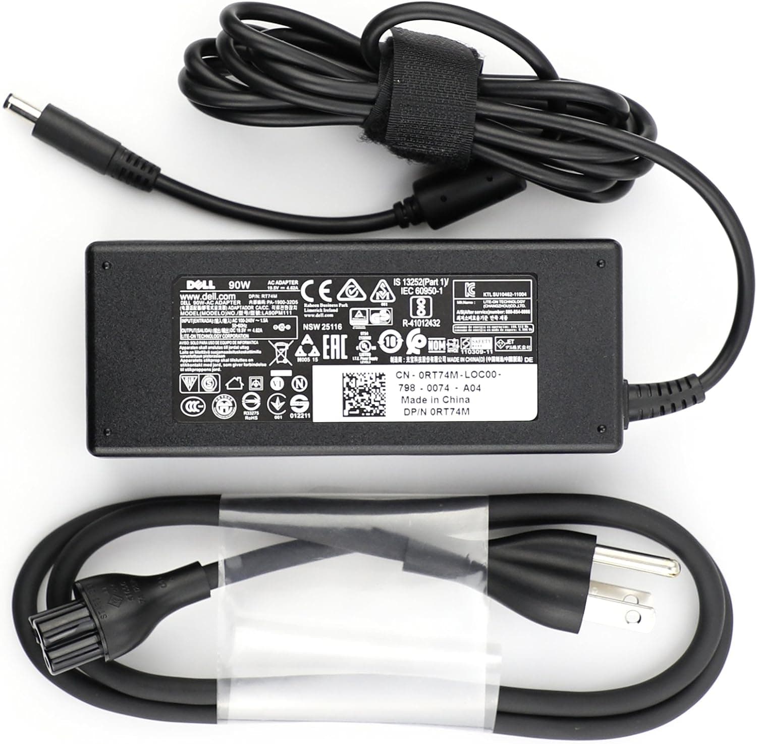 Genuine Original OEM 90w for Dell 0RT74M RT74M PA-1900-32D5 AC Adapter Exact 19.5v 4.62a - image 1 of 1