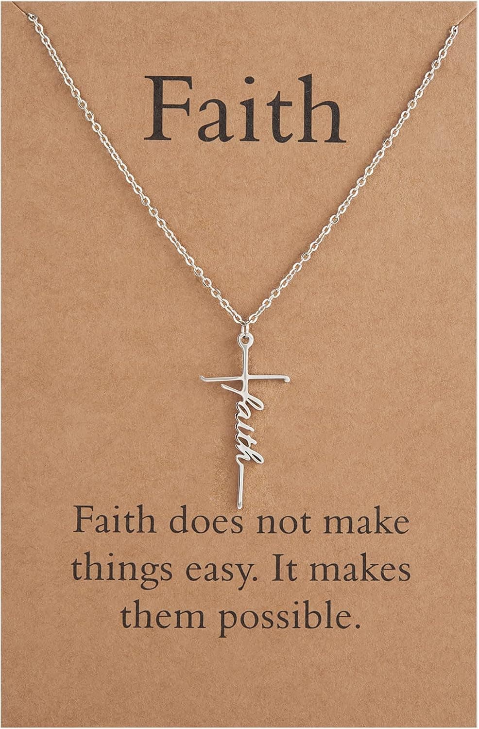 Lcherry Faith Cross Pendant Necklace for Women Religious Christian Jewelry Mother's Day Gifts for Women - image 1 of 1