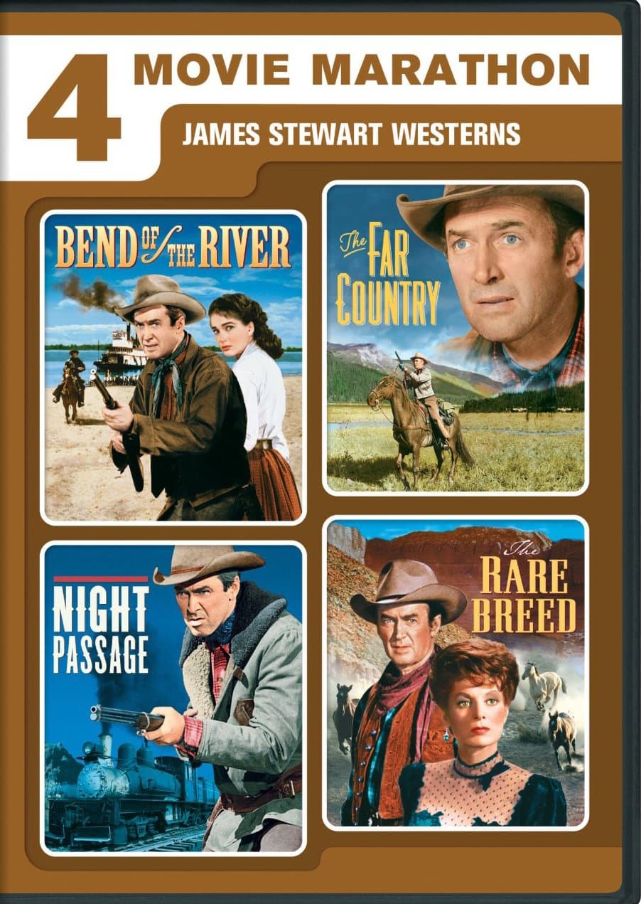 4-Movie Marathon: James Stewart Western Collection (Bend of the River / The Far Country / Night Passage / The Rare Breed) [DVD] - image 1 of 1