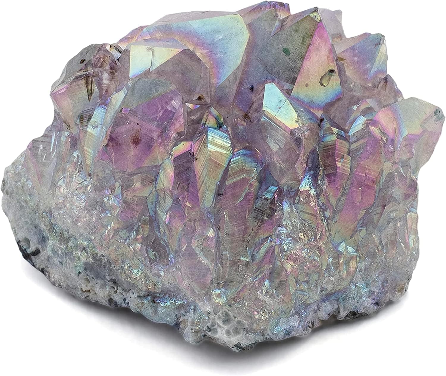 KALIFANO Angel Aura Amethyst Geode – Titanium-Bonded High-Energy Amatista for Reiki, Wicca, Crystal Decor & Metaphysical Gifts – Natural Crystals and Healing Stones (Family Owned) - image 1 of 1