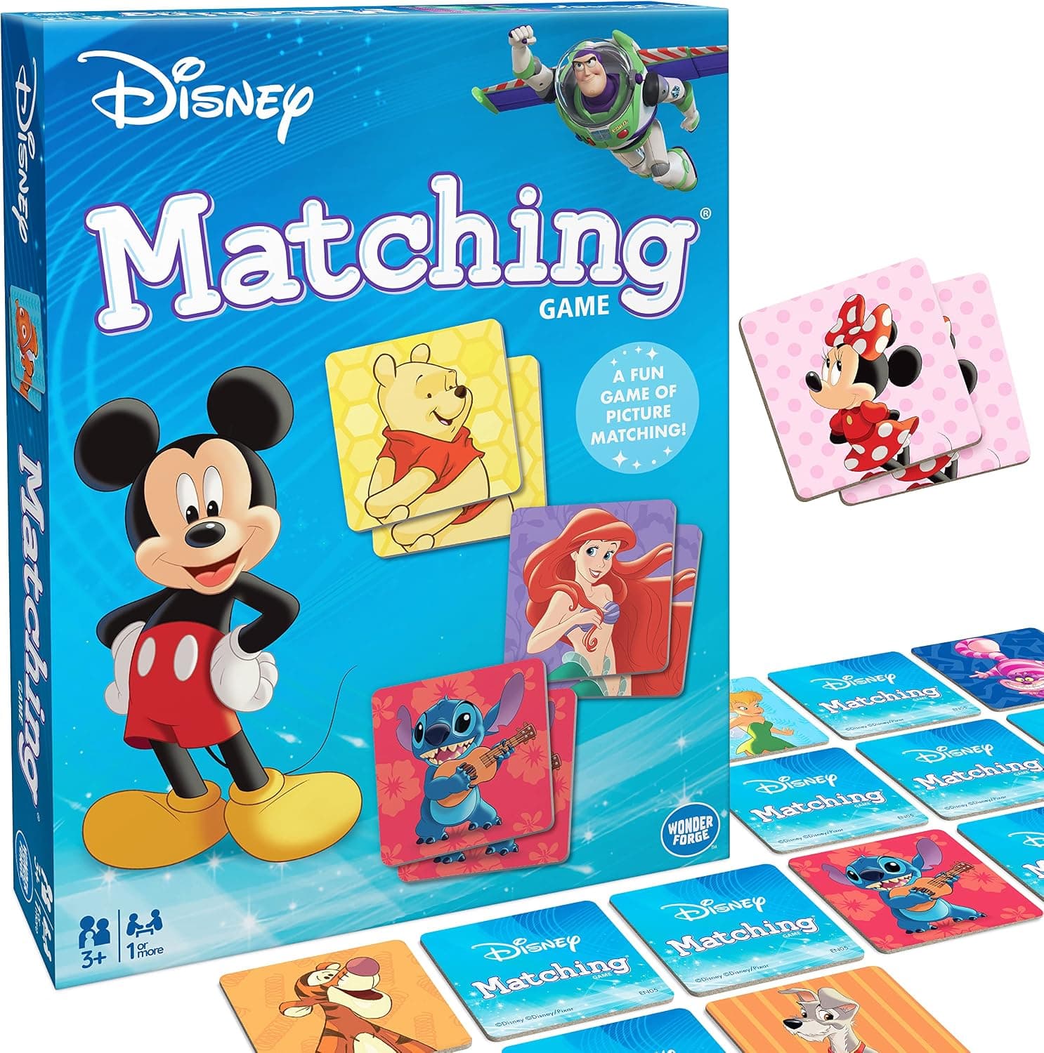 Wonder Forge Disney Matching Game – Fun Memory Game for Boys & Girls Ages 3 and Older - Featuring Classic Disney Characters – Preschool Learning Toy - image 1 of 1