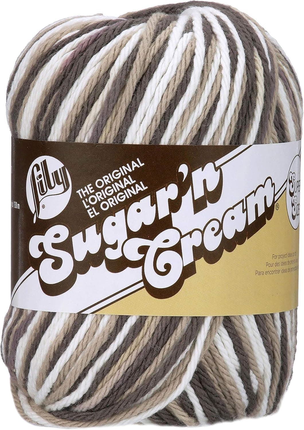 Lily Sugar'n Cream Super Size Ombres Yarn, 3 oz, Chocolate Ombre, 1 Ball - image 1 of 1