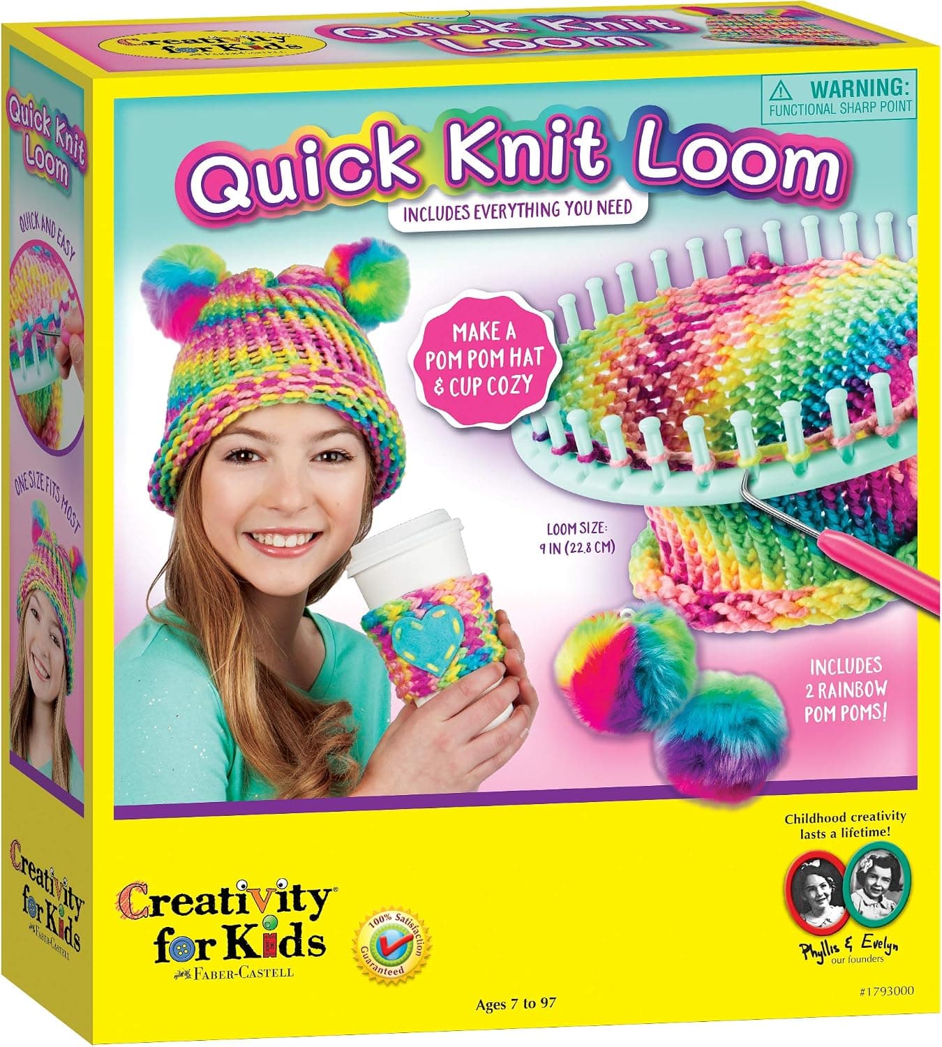 Creativity for Kids Quick Knit Loom Kit - Knitting Kit for Kids, Make Your Own Pom Pom Hat and Accessories, Knitting Loom Crafts for Kids - image 1 of 1