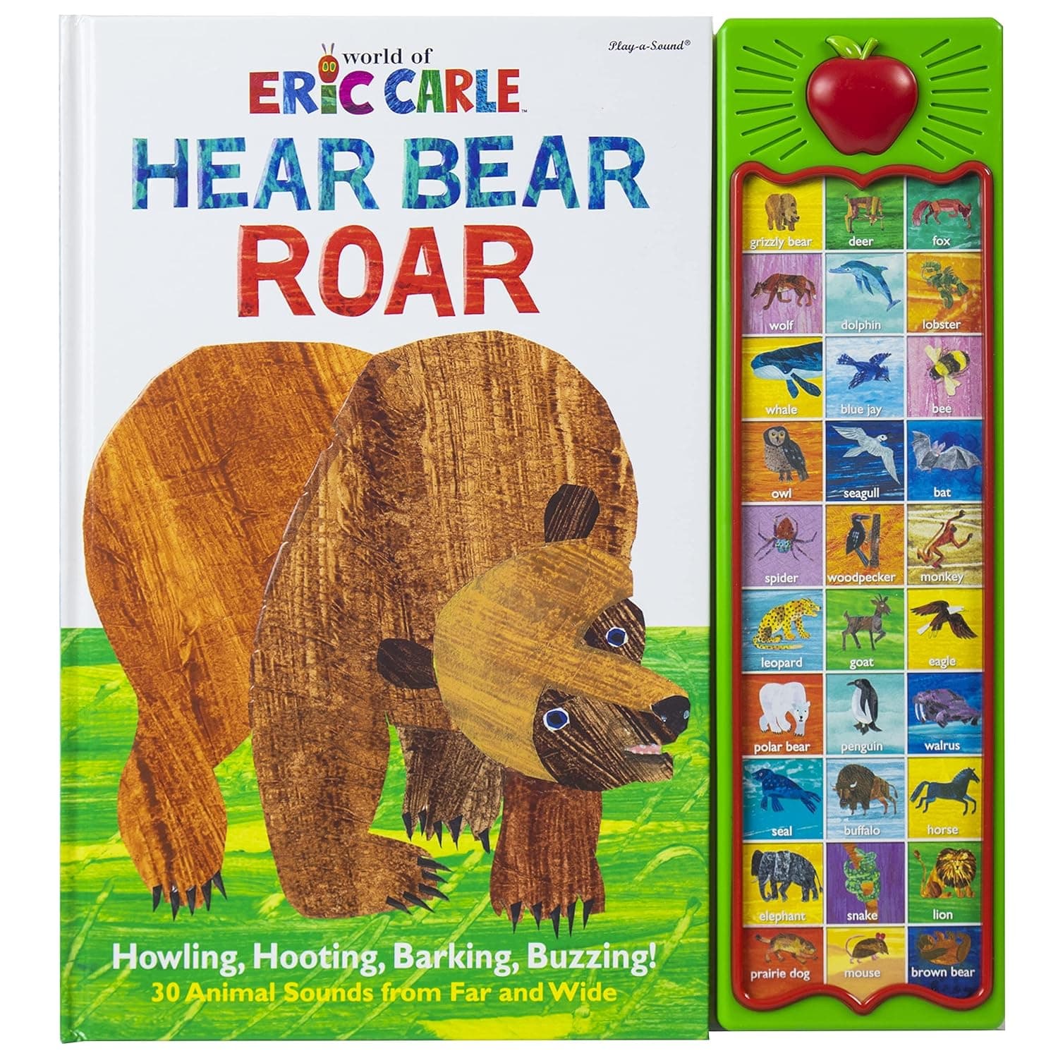 World of Eric Carle, Hear Bear Roar 30-Button Animal Sound Book - Great for First Words - PI Kids - image 1 of 1