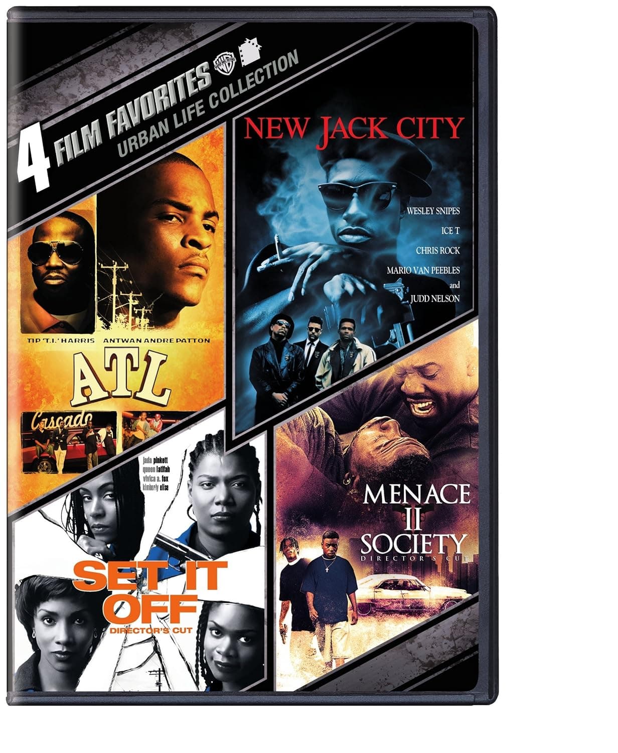 4 Film Favorites: Urban Life (ATL, New Jack City, Set It Off: Deluxe Edition, Menace II Society: Deluxe Edition) - image 1 of 1