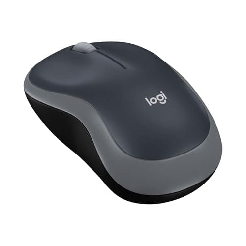 Logitech M185 Wireless Mouse, 2.4GHz with USB Mini Receiver, 12-Month Battery Life, 1000 DPI Optical Tracking, Ambidextrous PC/Mac/Laptop - Swift Grey - image 1 of 1
