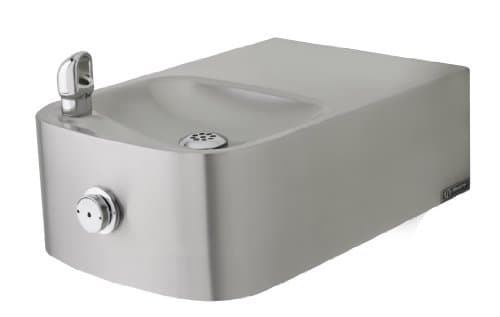 Haws 1109 Satin Finish 18 Gauge 304 Stainless Steel Barrier-Free Wall Mounted Drinking Fountain with Single Bubbler - image 1 of 2