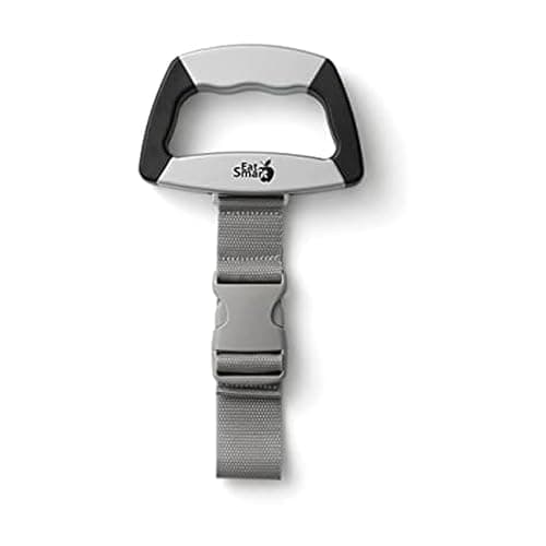 Eat Smart SmartGrip Portable Instant Read Digital Handheld Luggage Scale, Compact, Easy to Read, Lightweight, Durable, High 110 lb Capacity, Battery Included, Silver - image 1 of 1