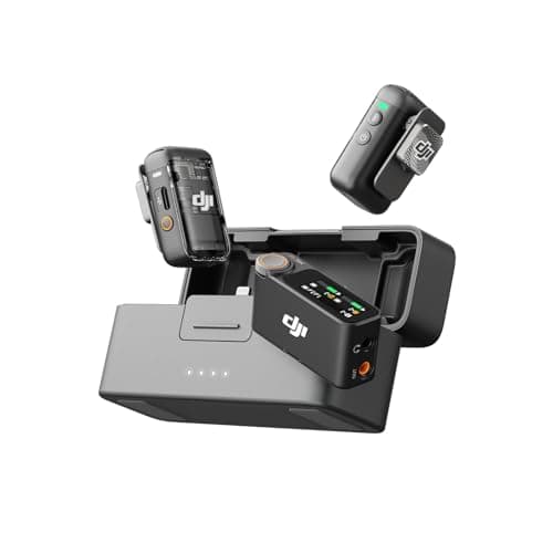 DJI Mic 2 (2 TX + 1 RX + Charging Case), All-in-one Wireless Microphone | Noise Cancelling, 32-bit Float Internal Recording, 250m (820 ft.) Range, Mic for iphone, Android, Camera, Vlogs - image 1 of 7