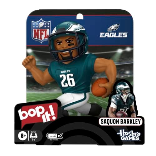 Hasbro Gaming Bop It! Saquon Barkley Edition Game | Officially Licensed NFL Games for Kids & Teens | Ages 8+ | 1+ Players | Gifts for Football & Eagles Fans - image 1 of 8