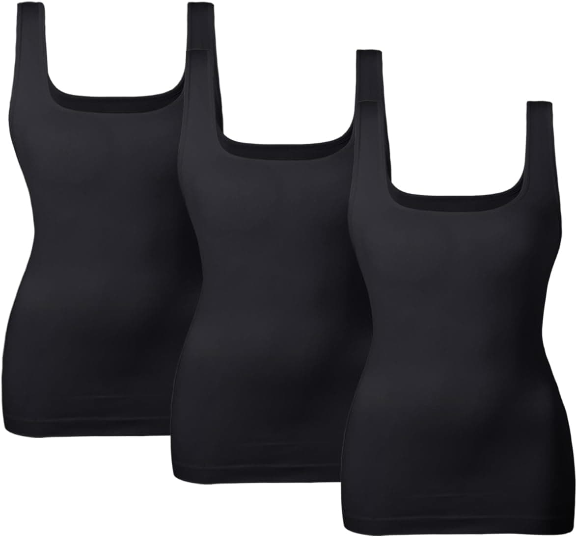 EUYZOU Women's Tummy Control Shapewear Tank Tops Seamless Square Neck Compression Tops Slimming Body Shaper Camisole - image 1 of 1