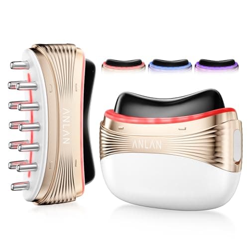 2-in-1 PRO Electric Heated Gua Sha Tool & Scalp Massage Comb,Red Light - image 1 of 8