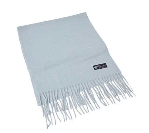 Cashmere Boutique Unisex 100% Pure Cashmere Scarf - Soft, Luxury Lightweight, Perfect for Daily Wear or Any Occasion - Light Blue, 12" x 60" - image 1 of 1