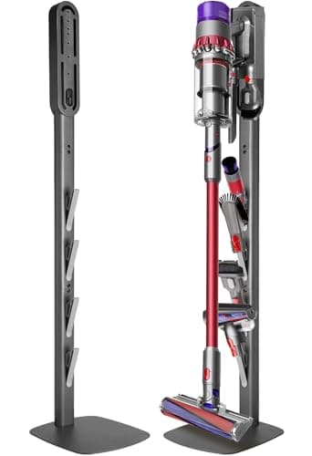 Haturi Vacuum Stand for Dyson Gen5 V16 V15 V12 Detect V11 V10 V8 V7 V6, Vacuum Holder and Metal Storage Bracket Standing dock with Hidden Cord Design for Dyson Handheld Cordless Vacuum Cleaners - image 1 of 7