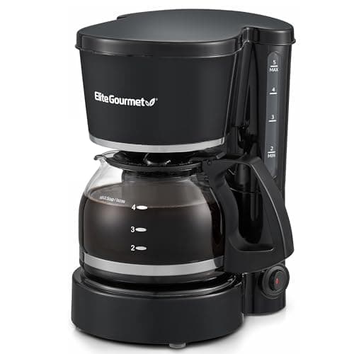 Elite Gourmet EHC-5055 Automatic 5-Cup Brew & Drip Coffee Maker with Pause N Serve Reusable Filter, On/Off Switch, Water Level Indicator - image 1 of 6