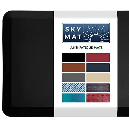 Sky Solutions Anti Fatigue Floor Mat - 3/4" Thick Cushioned Kitchen Rug, Standing Desk Mat - Comfort at Home, Office, Garage - Non Slip, Durable and Stain Resistant (20" x 39", Black) - image 1 of 1