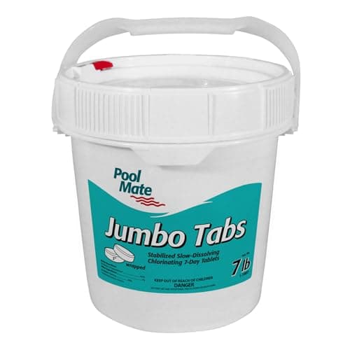 Pool Mate 7-Pounds Premium Chlorine Tablets 3 Inch, 7-Day Jumbo Tabs