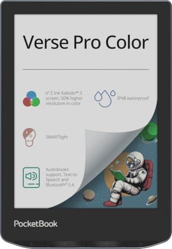 PocketBook Verse Pro Color | Super Thin and Compact 6" e-Reader | Color Screen E Ink Kaleido™ 3 – Eye-Safe and Glare-Free | Text-to-Speech & Bluetooth | Audiobooks | SMARTlight | IPX8 Waterproof - image 1 of 1