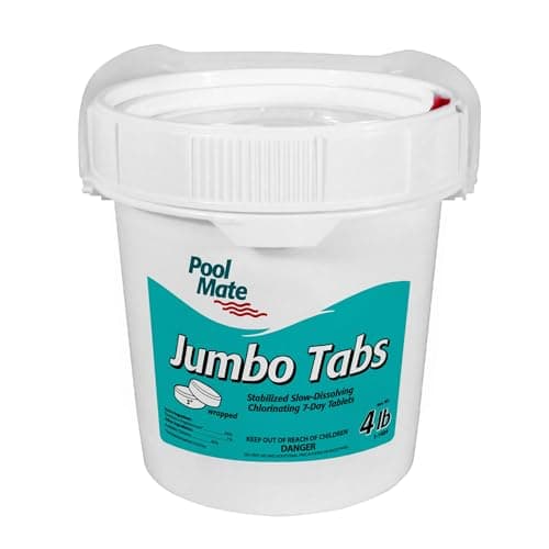 Pool Mate 4-Pounds Premium Chlorine Tablets 3 Inch, 7-Day Jumbo Tabs