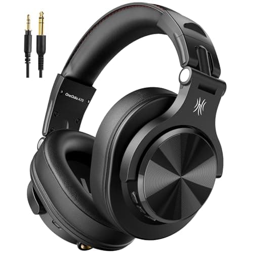 OneOdio A70 Bluetooth Over-Ear Headphones, Hi-Res Wired DJ Studio - Black - image 1 of 8