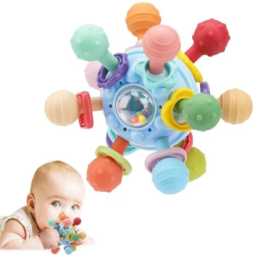 Baby Montessori Sensory Toys for 0-6 6-12 Months, Baby Teether Teething Toys for Babies 0 3 6 9 12 18 Months, Newborn Infant Learning Developmental Toys Gifts for 1 2 Year Old Boys Girls - image 1 of 1