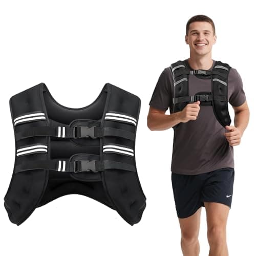Ragebby Weighted Vest, 16lb for Men, Women with Reflective Stripe, Weight Vests Adjustable for Workout, Strength Training, Running, Fitness, Muscle Building, Weight Loss - image 1 of 9