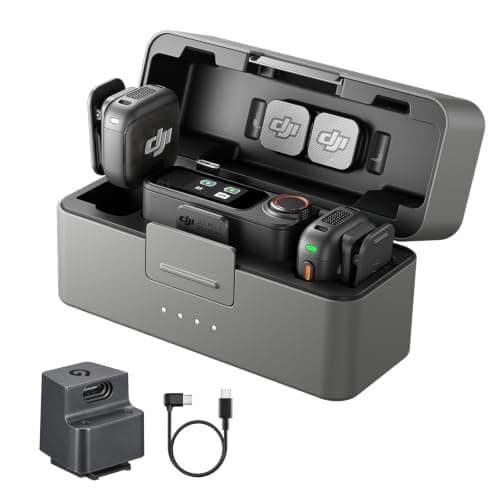 DJI Mic 3 (2TX+1RX+Charging Case), All in one Mic with Hot Shoe for Sony | Wireless Mini Mic for iPhone/Camera/Android, Ultralight, Adaptive Gain Control, 28hrs Use, Vlog, Noise Cancelling - image 1 of 8