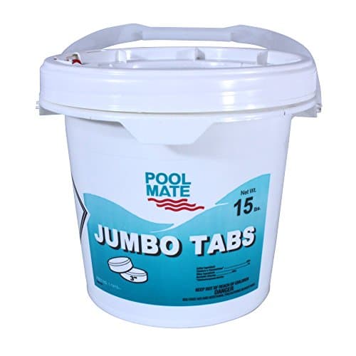 Pool Mate 15-Pounds Premium Chlorine Tablets 3 Inch, 7-Day Jumbo Tabs
