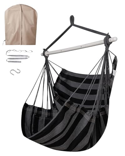 ADVOKAIR Hammock Chair Swing, Heavy-Duty Hanging Rope Swing Seat Supports 500 Lbs, Ideal for Outdoor Patio, Backyard, Porch, Deck & Indoor Bedroom Use - image 1 of 9