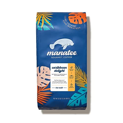 Manatee Gourmet Coffee, Whole Bean, Medium Roast, Caribbean Delight, 2 lb bag, 32 oz - image 1 of 1
