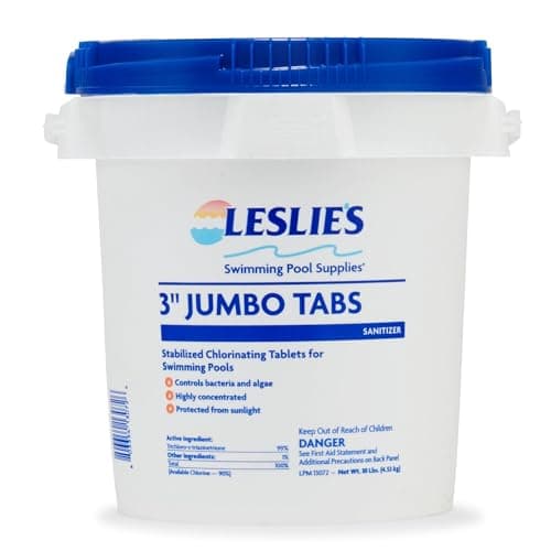 Leslie's 3 Inch Stabilized Chlorine Tablets for Pools - 10 Pounds