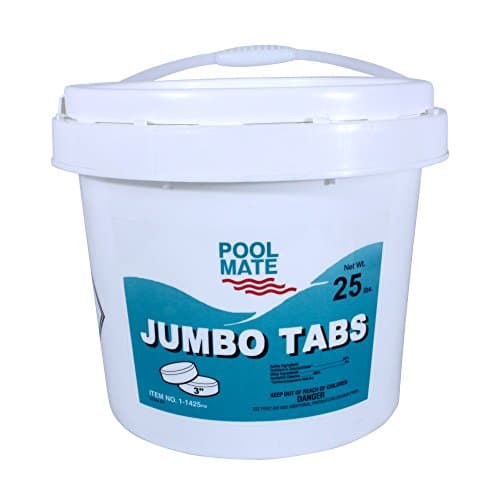 Pool Mate 25-Pounds Premium Chlorine Tablets 3 Inch, 7-Day Jumbo Tabs