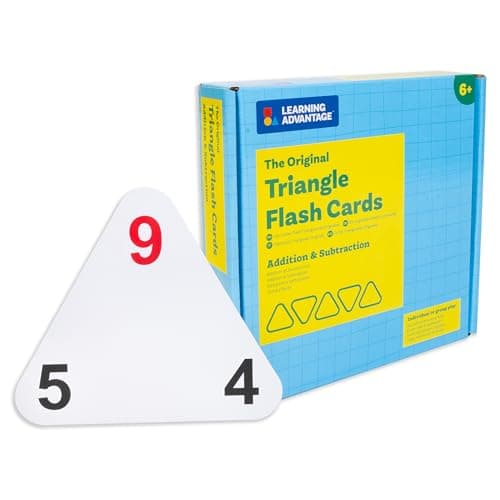 LEARNING ADVANTAGE Original Triangle Flash Cards, Addition & Subtraction | Math Games for Home or Classroom Math - image 1 of 7