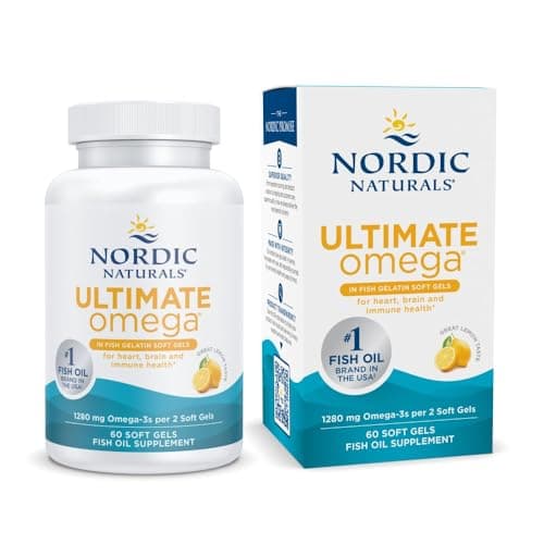 Nordic Naturals Ultimate Omega in Fish Gelatin, Lemon Flavor - 60 Soft Gels - 1280 mg Omega-3 - High-Potency Fish Oil Supplement - EPA & DHA - Promotes Brain & Heart Health - Non-GMO - 30 Servings - image 1 of 1