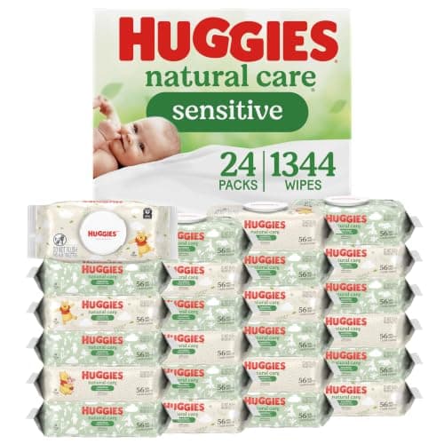 Huggies Natural Care Sensitive Baby Wipes, Unscented, 24 Packs, 1344 Wipes - image 1 of 8