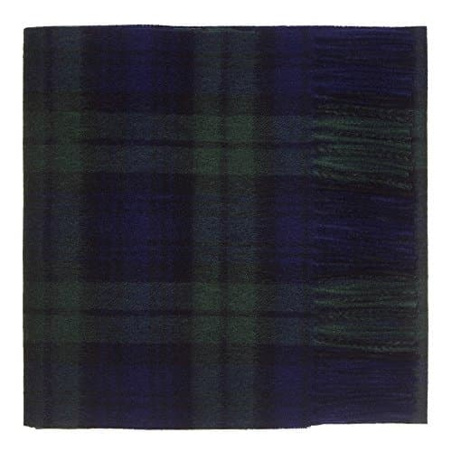 Oxfords Cashmere 100% Lambswool Plaid Tartan Scarf, Black Watch - image 1 of 1