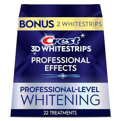 Crest 3D Whitestrips Professional Effects – Teeth Whitening Kit, 22 Treatments (20 + 2 Bonus), Each with 1 Upper/1Lower, 44 Strips – Crest 3DWhite Teeth Whitening Strips - image 1 of 1