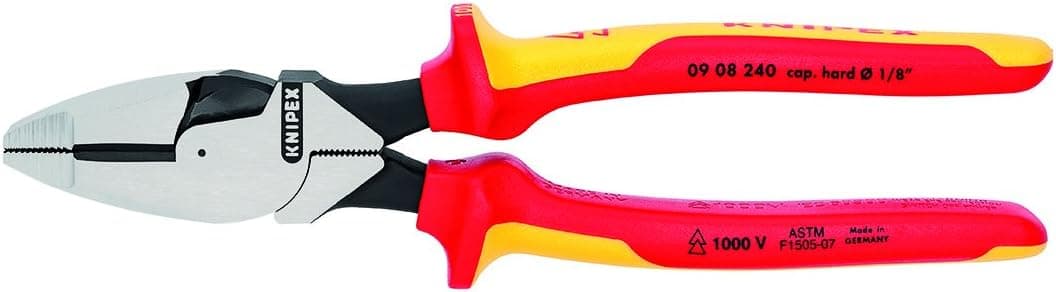 KNIPEX Tools 09 08 240 SBA 9.5-Inch Insulated Ultra-High Leverage Lineman's Pliers - image 1 of 1