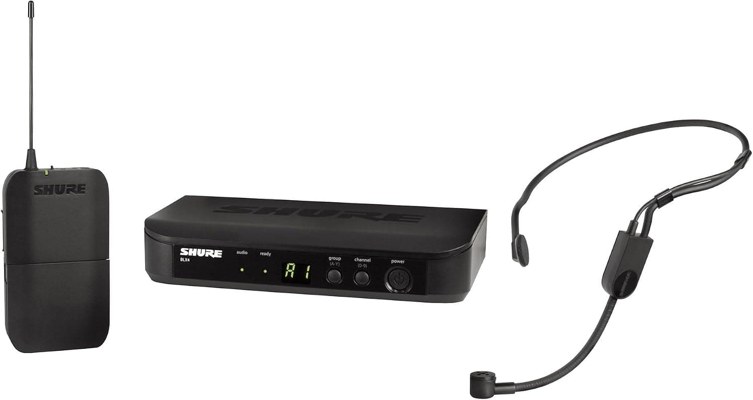Shure BLX14/P31 Wireless Microphone System - 14-Hour Battery Life, 300 ft Range, UHF | Includes PGA31 Headset Mic, Bodypack Transmitter, Single Channel Receiver | H10 Band (BLX14/P31-H10) - image 1 of 1