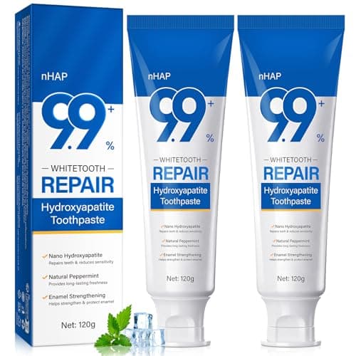 Fluoride Free 9.9% Nano Hydroxyapatite Toothpaste, Clean Mint, 2 Pack - image 1 of 7