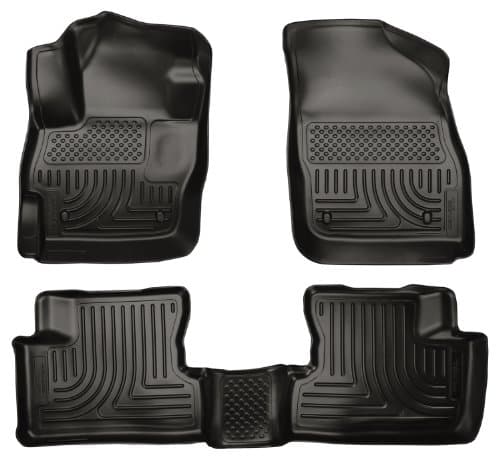 Husky Liners Weatherbeater Floor Mats | Fits 2010-2013 Mazda 3 Hatchback/Sedan | Front & 2nd Row, 3-pc Black - 98631 - image 1 of 1