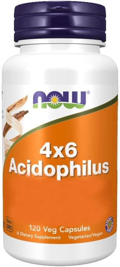 Now Foods: 4x6 Acidophilus Healthy Intestinal Flora, 120 Caps - image 1 of 1
