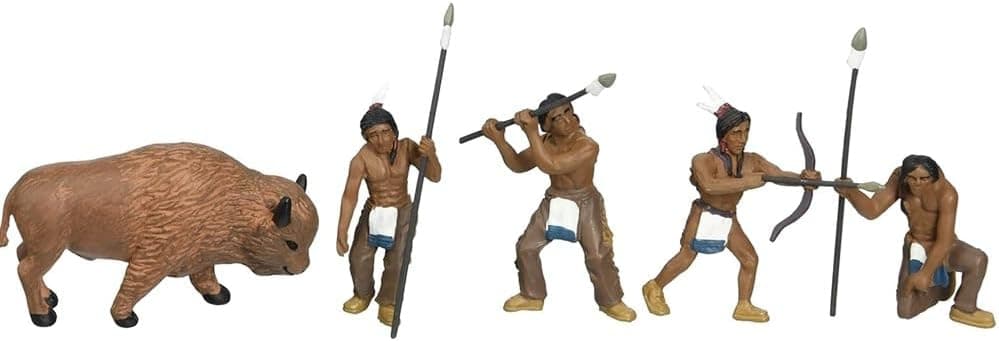 Woodland Scenics SP4444 1.5-Inch Scene Setters Figurine, Natives/Buffalo, 5/Pack - image 1 of 1