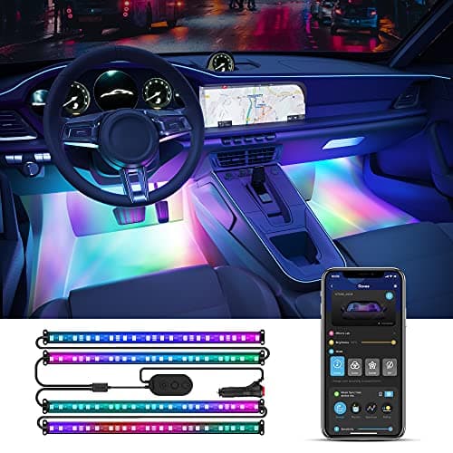 Govee Car LED Strip Lights, Smart RGBIC Interior Car Lights, APP Control - image 1 of 9