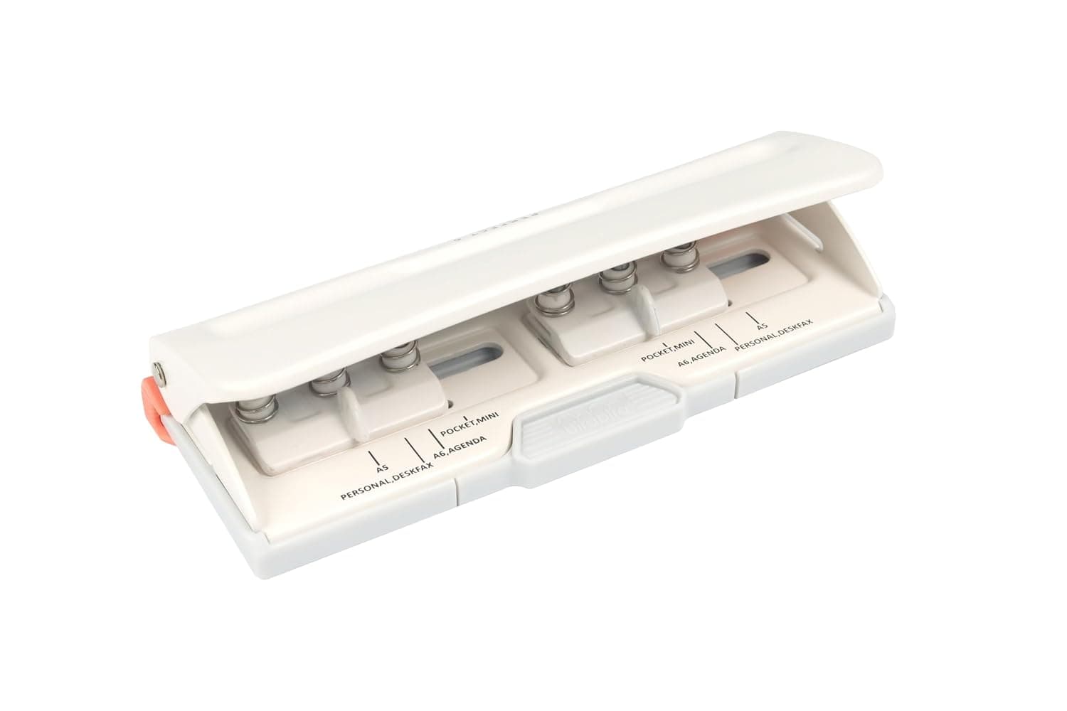 Bira Craft Adjustable 6 Hole Punch, Off White, 8 Sheet Capacity, Mini/Pocket A3/ A4 / A5 / A6 / Agenda/Personal/Deskfax, Performance Guaranteed - image 1 of 1