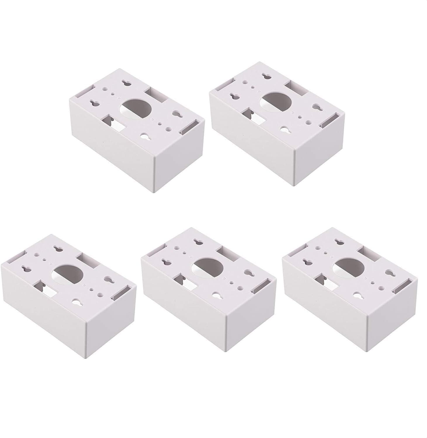 Cable Matters 5-Pack Single Gang Low Voltage Surface Mount Backbox 1.85 inches in Depth in White - image 1 of 1